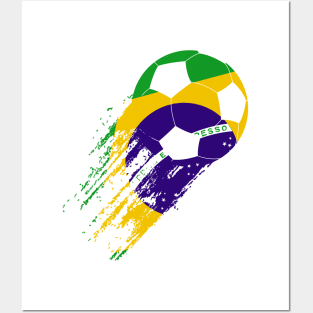 Perfect Brazil Soccer Player Tee Funny Brazilian Flag Girls Boys Posters and Art